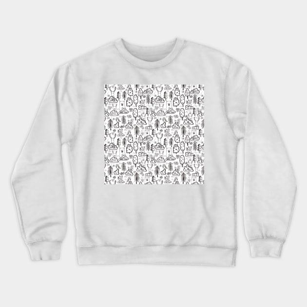 Woodland Animals Crewneck Sweatshirt by Sandra Hutter Designs